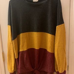 Chic Soul Tri Color Sweater